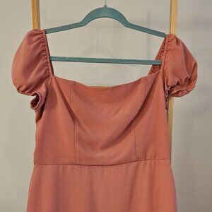 Pink Milkmaid Dress